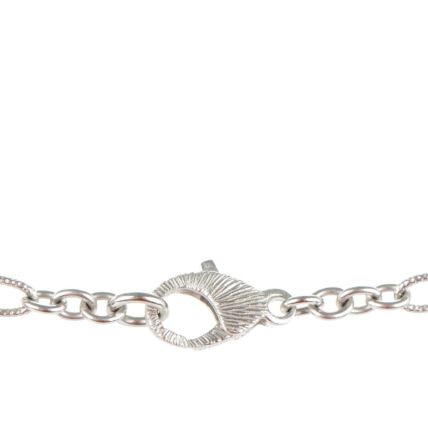 Crystal Glass CC Pendant Necklace Silver