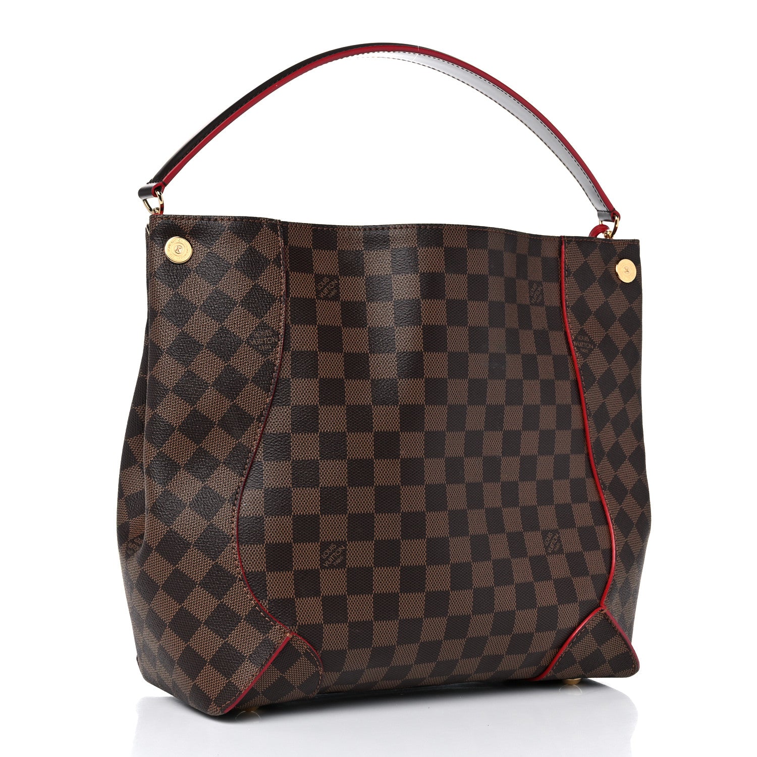 Louis Vuitton Damier Ebene Caissa Hobo Cherry 3 of 18