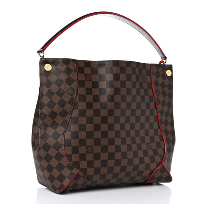 Louis Vuitton Damier Ebene Caissa Hobo Cherry 3 of 18