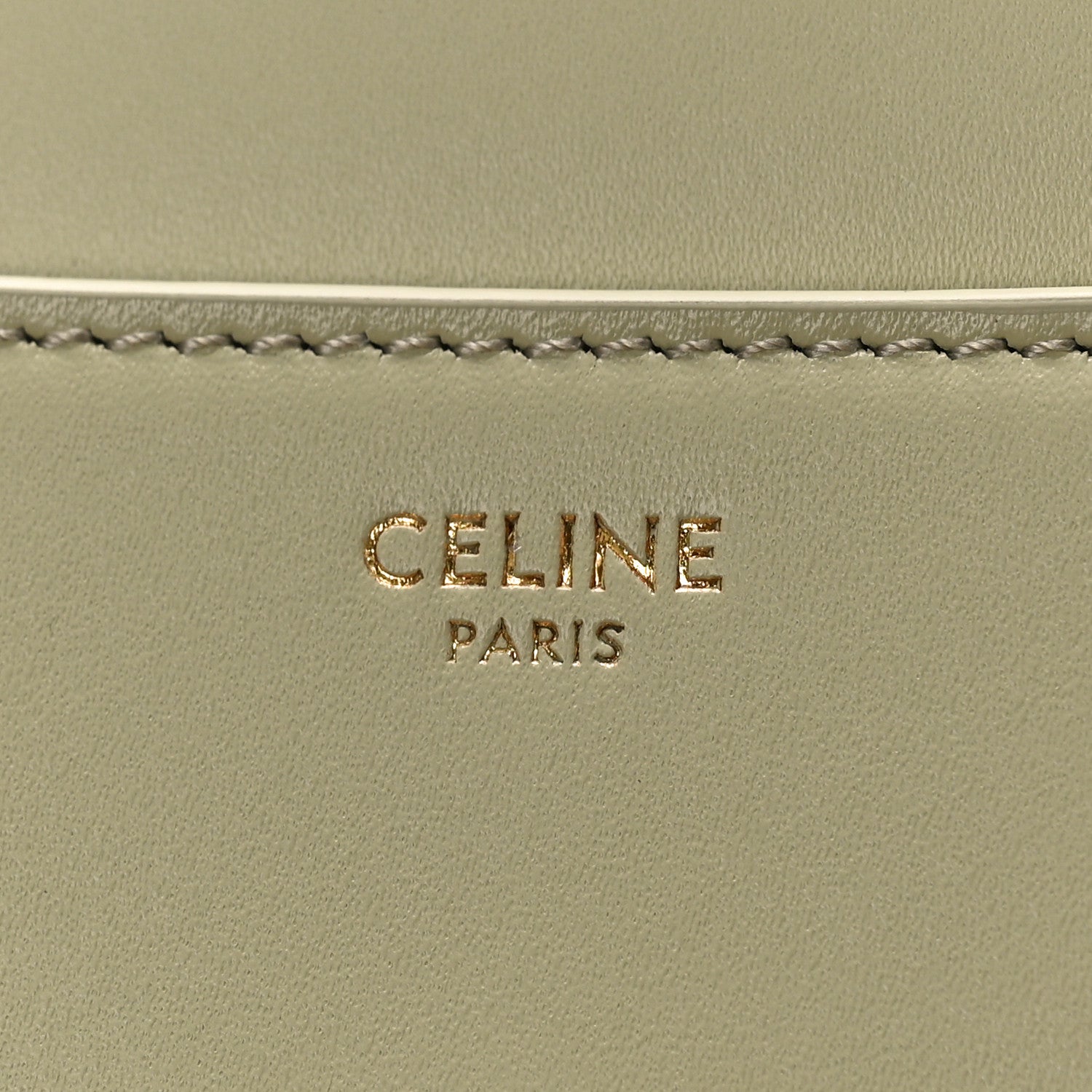 Celine Satinated Calfskin Mini 16 Top Handle Bag Almond Green 6 of 8