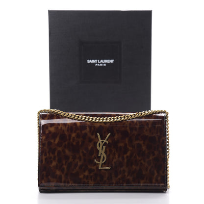 Saint Laurent Patent Monogram Chain Wallet Tortoiseshell 11 of 11