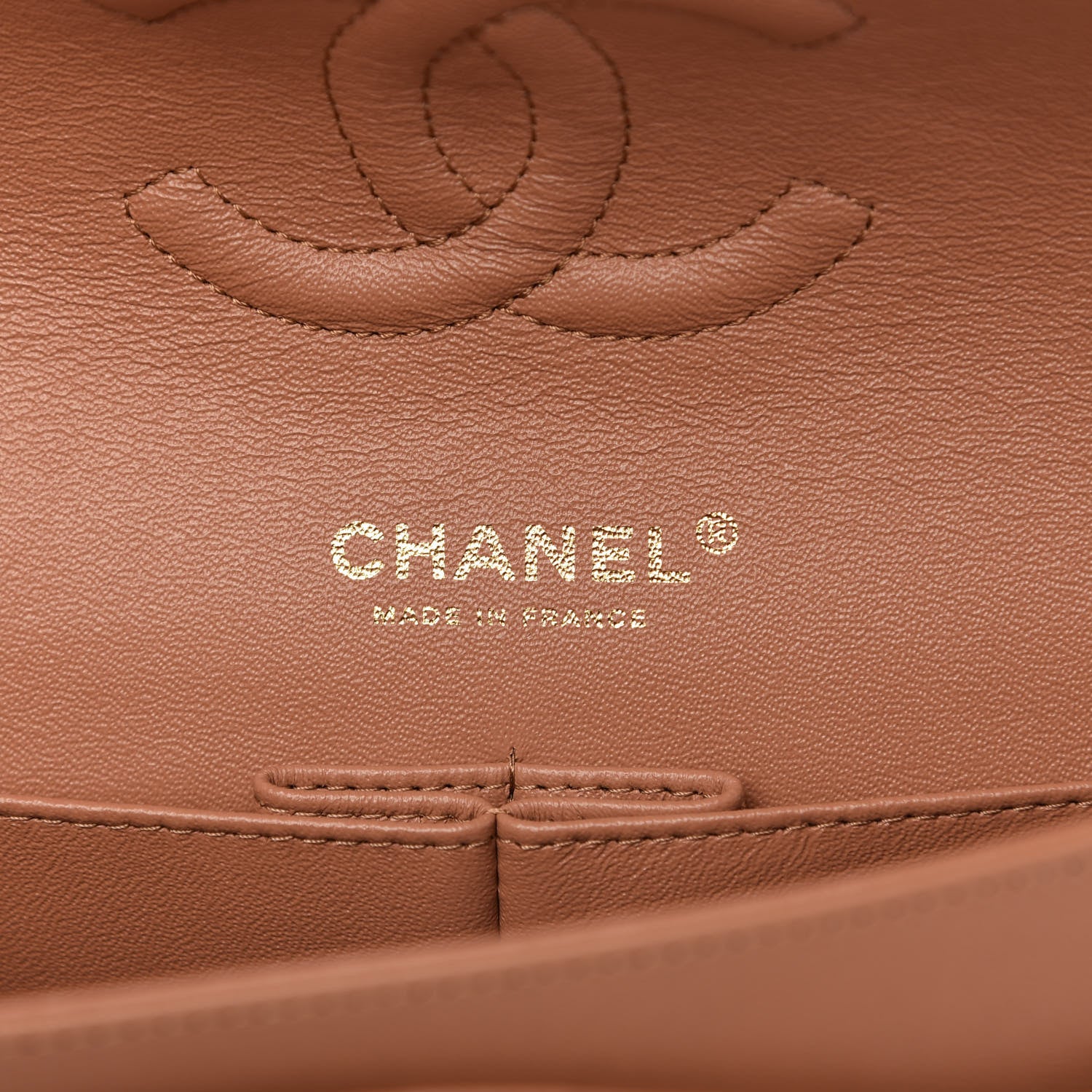 Chanel Lambskin Quilted Medium Double Flap Brown 8 of 10