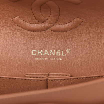 Chanel Lambskin Quilted Medium Double Flap Brown 8 of 10