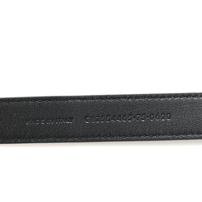 Saint Laurent Suede Calfskin Monogram Square Buckle Belt 75 30 Black 4 of 6