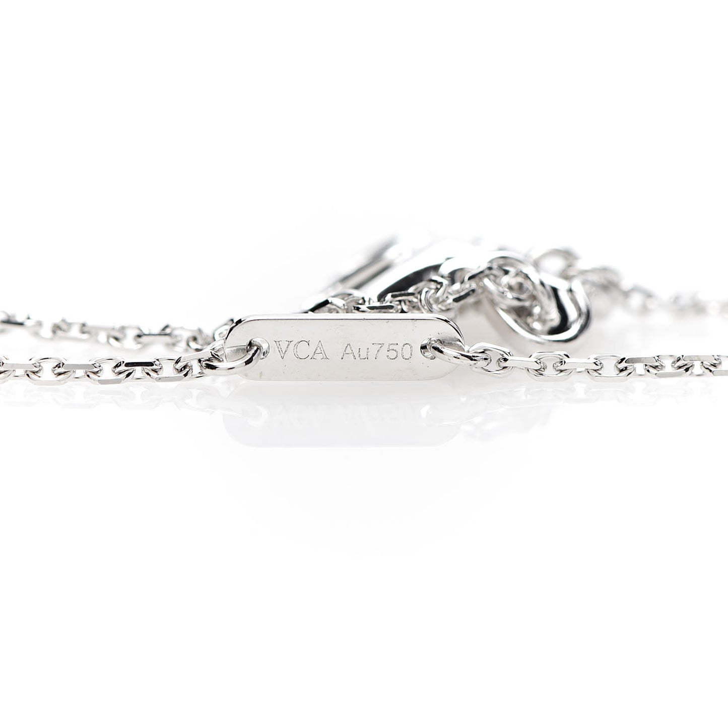18K White Gold Diamond Mini Frivole Pendant Necklace
