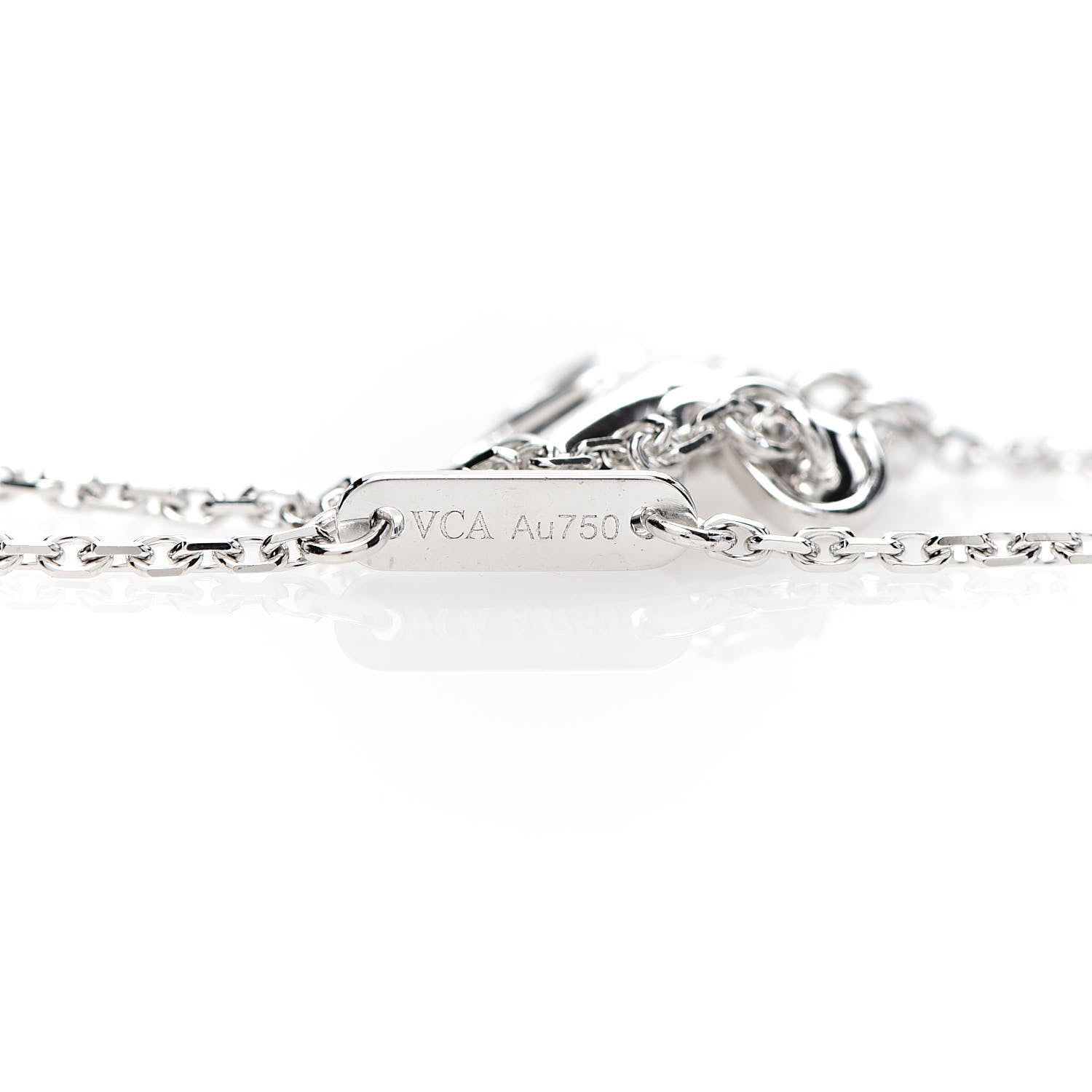 Van Cleef & Arpels 18K White Gold Diamond Mini Frivole Pendant Necklace 7 of 7