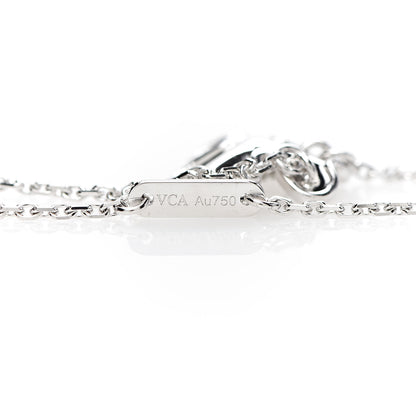 Van Cleef & Arpels 18K White Gold Diamond Mini Frivole Pendant Necklace 7 of 7