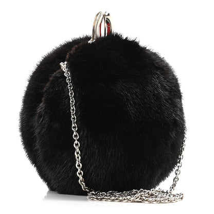 Christian Louboutin Mink Eden Vision Chain Clutch Black 2 of 11