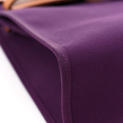 Hermes Toile Vache Hunter Herbag Zip 31 PM Cassis Fauve 9 of 13