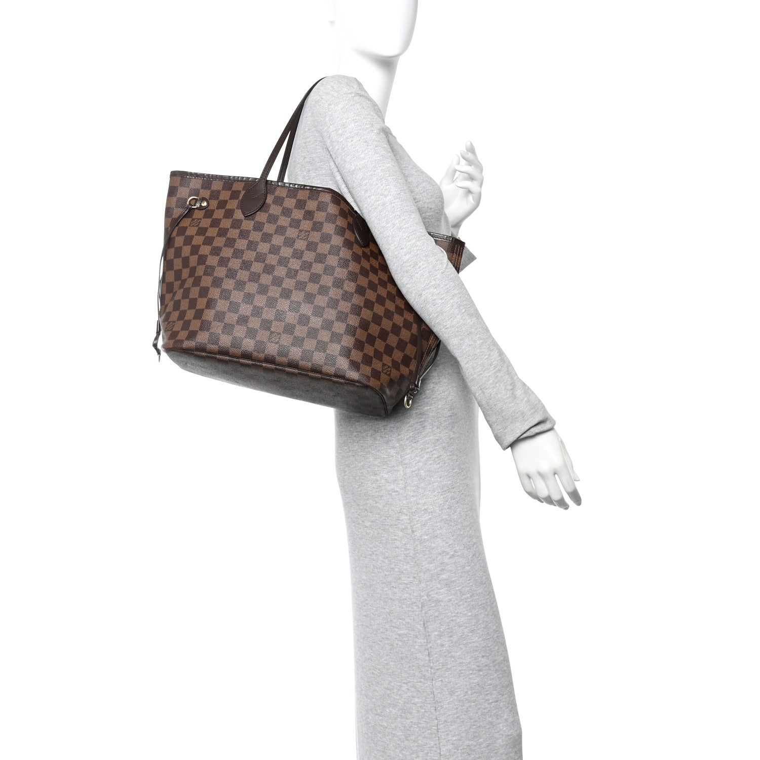 Louis Vuitton Damier Ebene Neo Neverfull MM Rose Ballerine 2 of 13