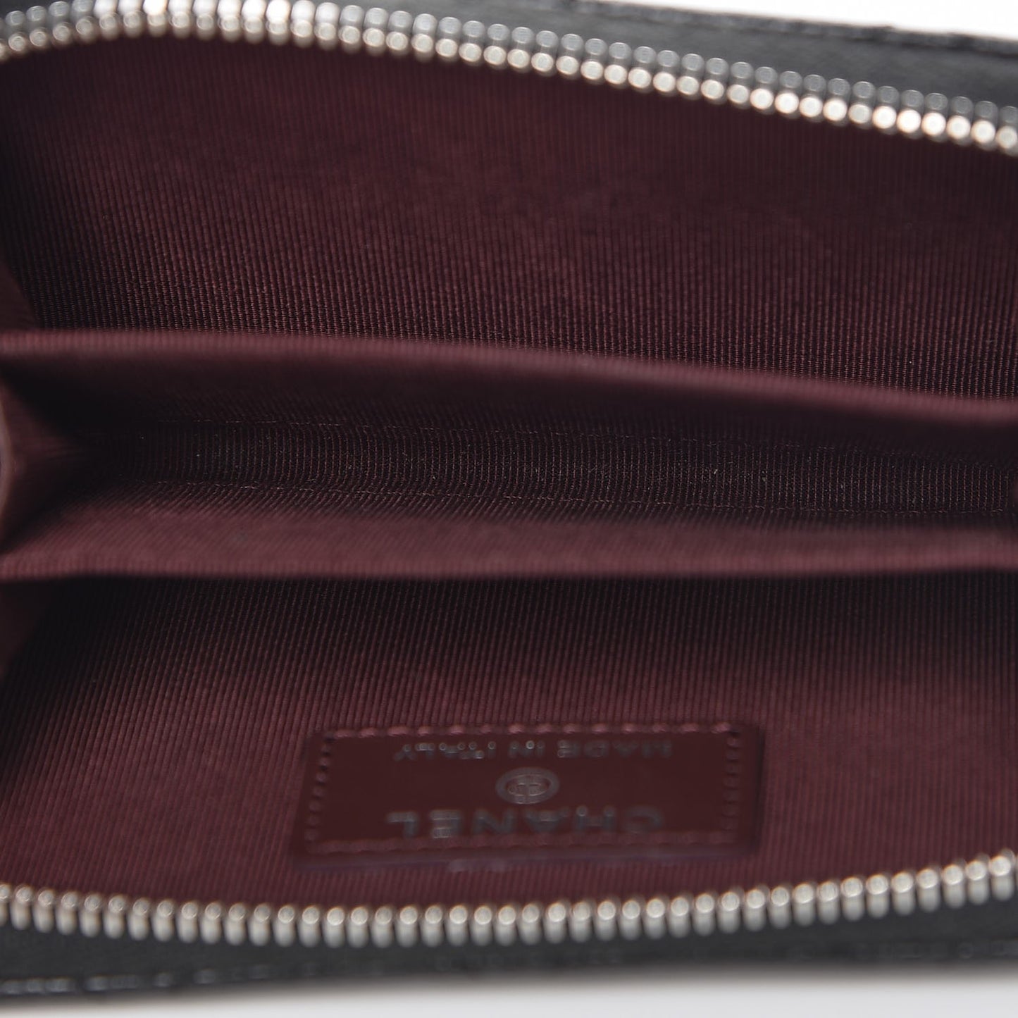 Caviar Quilted Zip Coin Purse Black