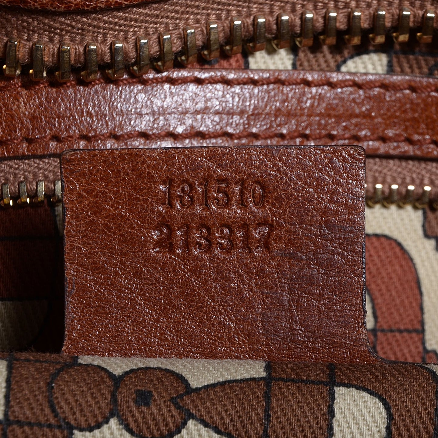 Guccissima Trim Signoria Large Tote Brown