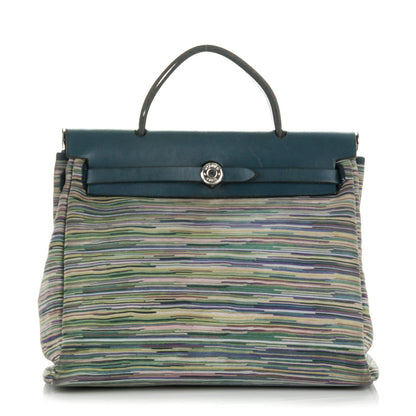 Hermes Barenia Vibrato Herbag 30 PM Indigo 1 of 14