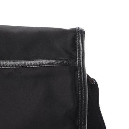 Prada Tessuto Nylon Saffiano Logo Messenger Bag Black 10 of 10