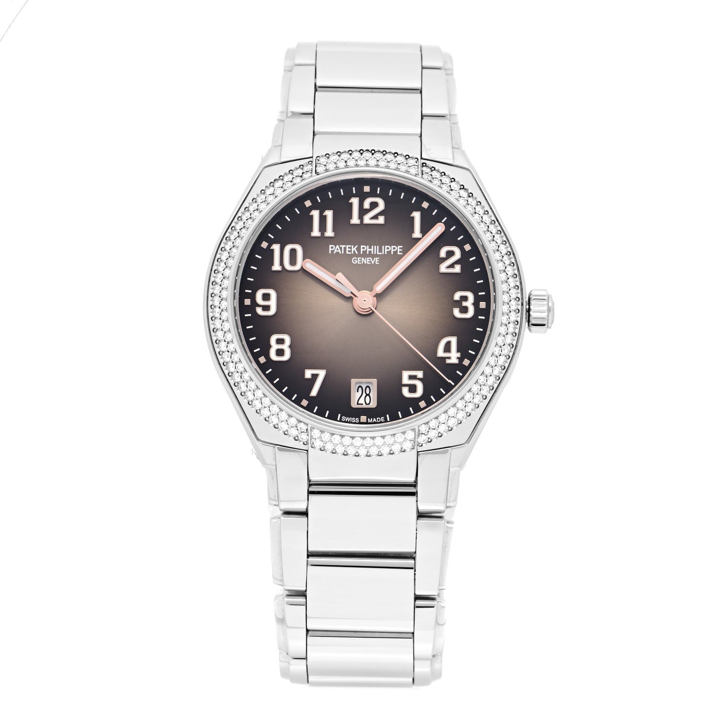 Patek Philippe Stainless Steel Diamond 36mm Twenty-4 Automatic Watch Grey 7300/1200A-010 1 of 5
