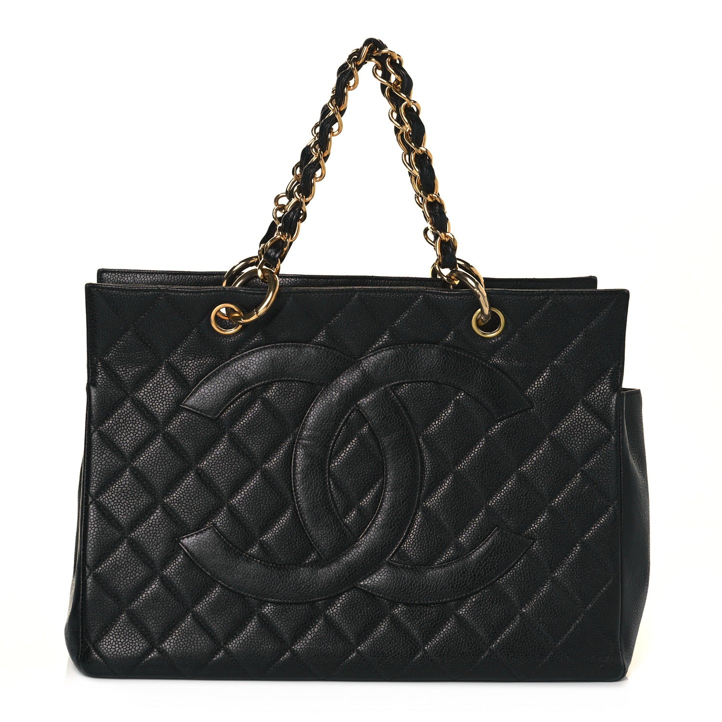 Caviar Quilted Grand Timeless Tote GTT Black