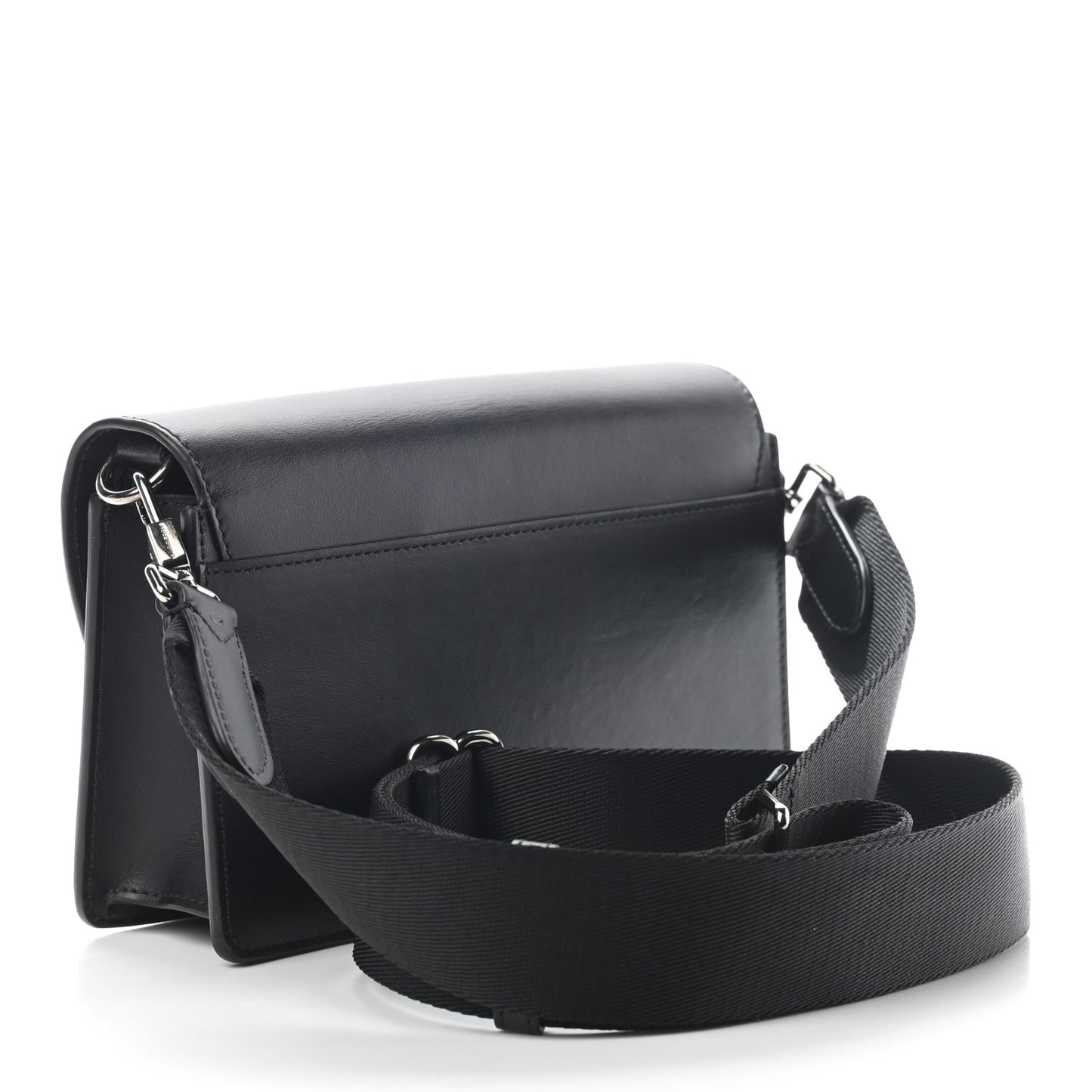 Calfskin Graphic Printed Oscar Crossbody Bag Black