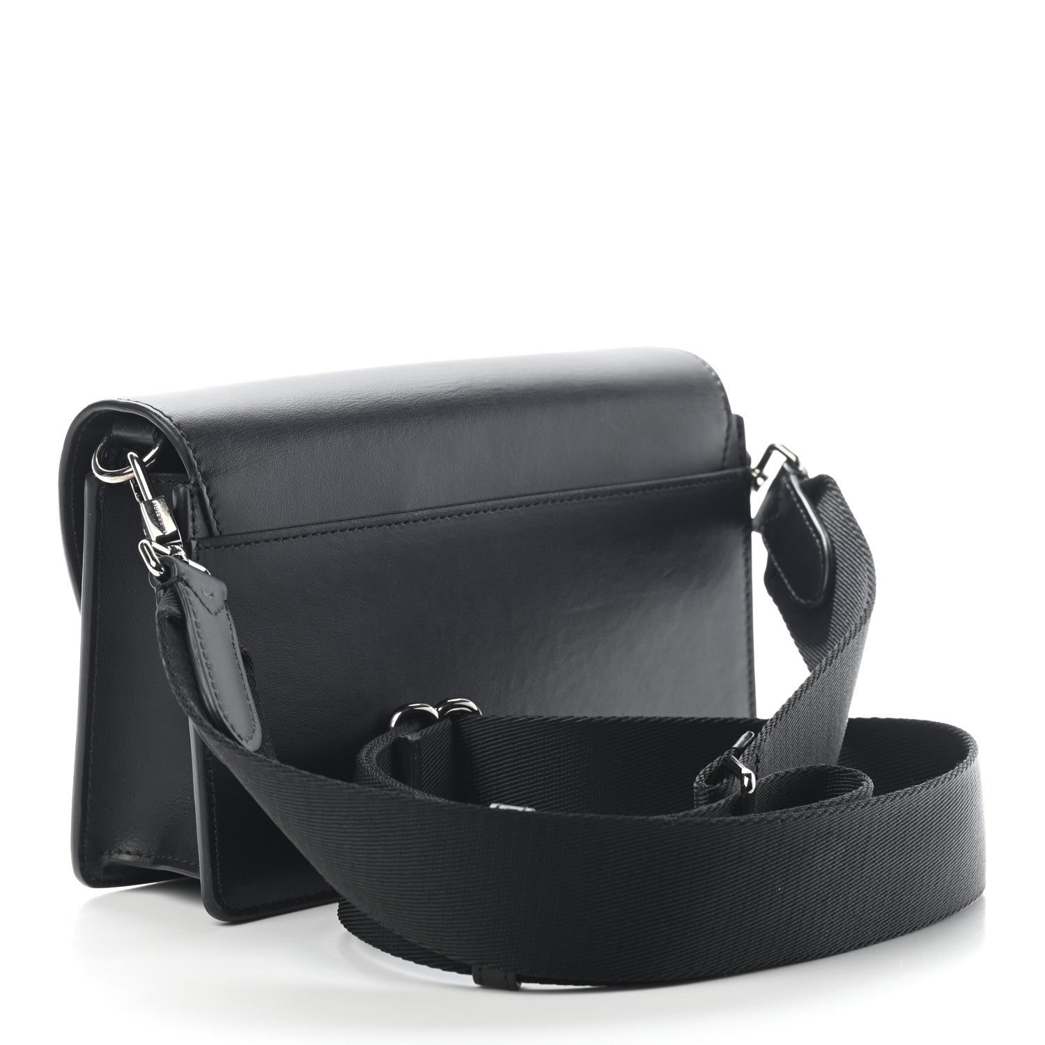 Burberry Calfskin Graphic Printed Oscar Crossbody Bag Black 3 of 9