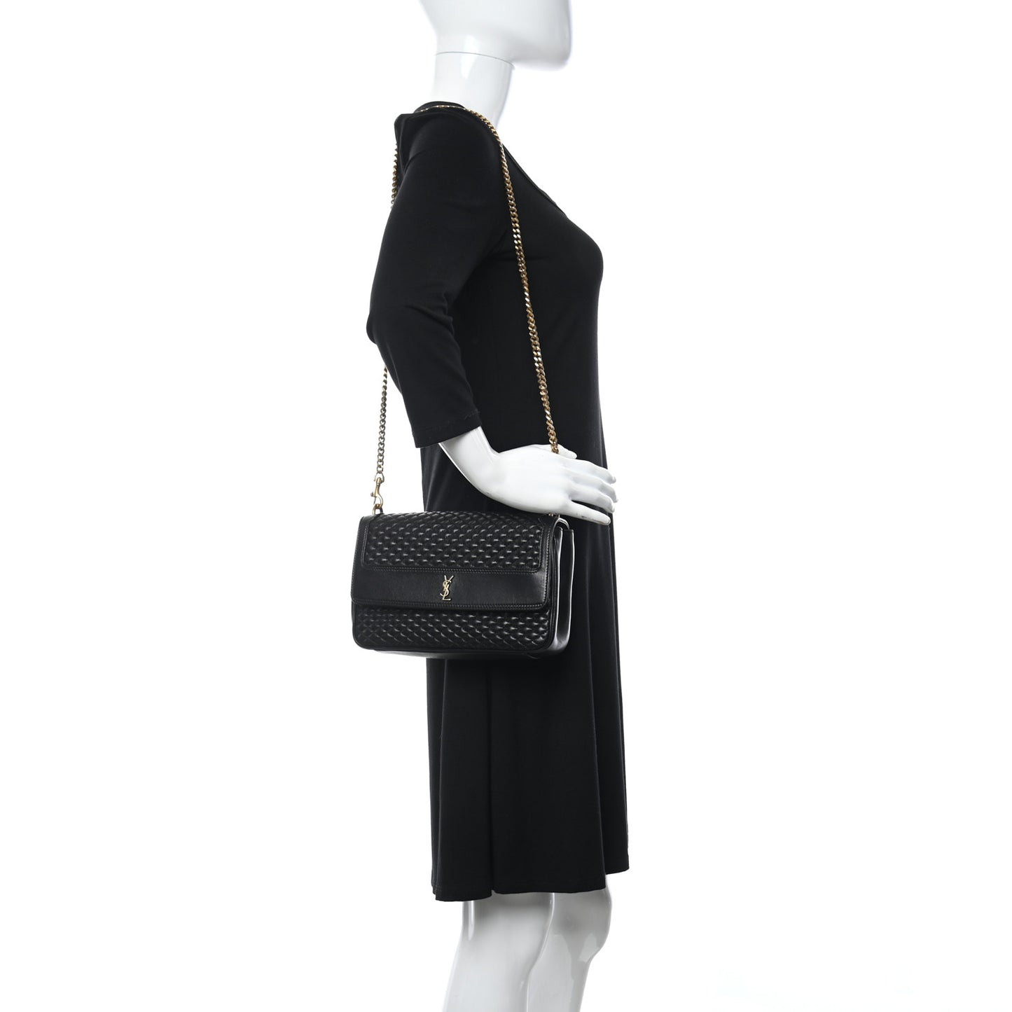 Lambskin Quilted Victoire Shoulder Bag Black