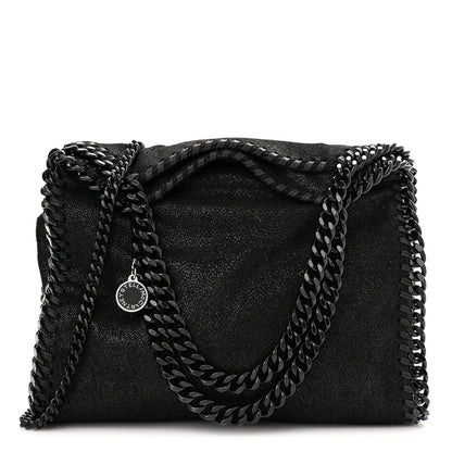 Stella McCartney Shaggy Deer Mini Falabella Fold Over Tote Black 1 of 9