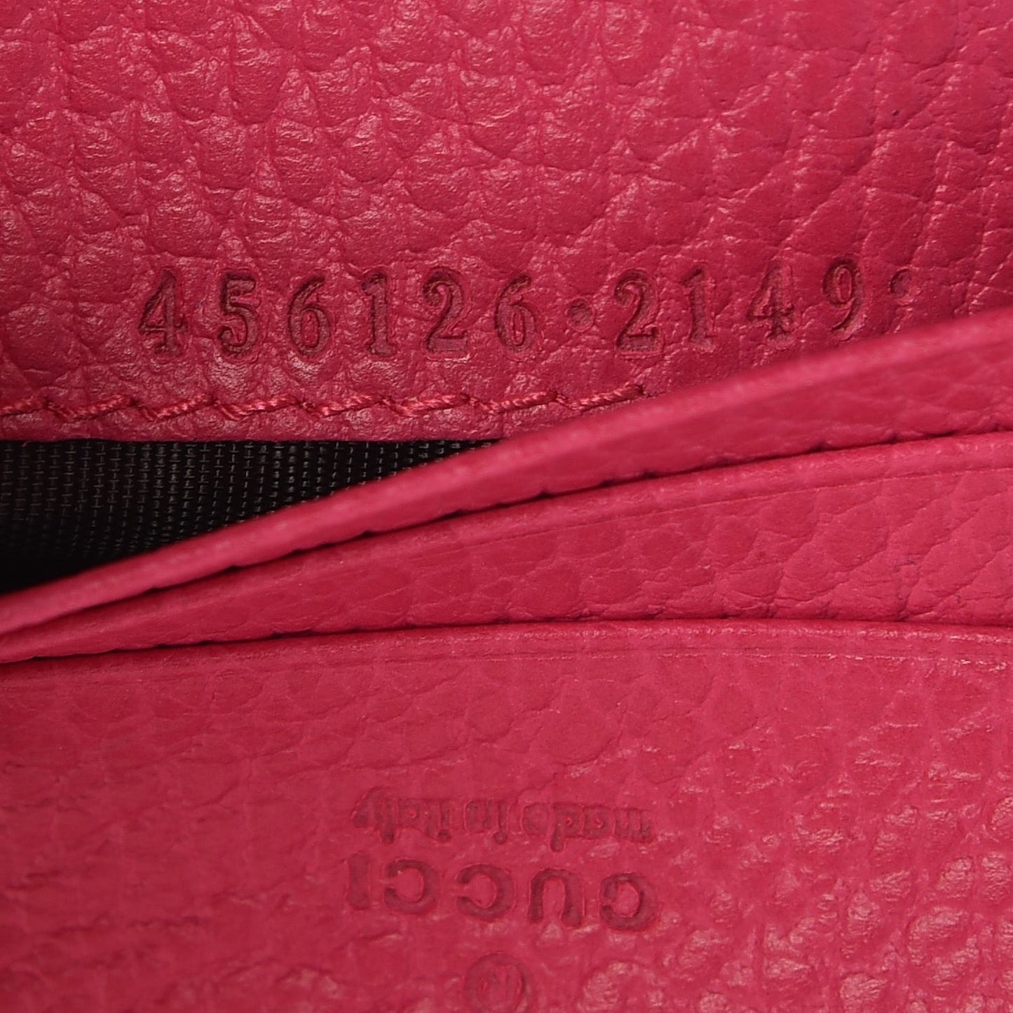 Dollar Calfskin GG Marmont Card Case Box Pink