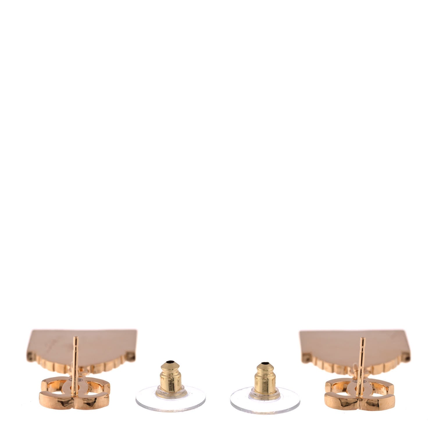 Chanel Metal CC Rue Cambon Drop Earrings Gold 4 of 5