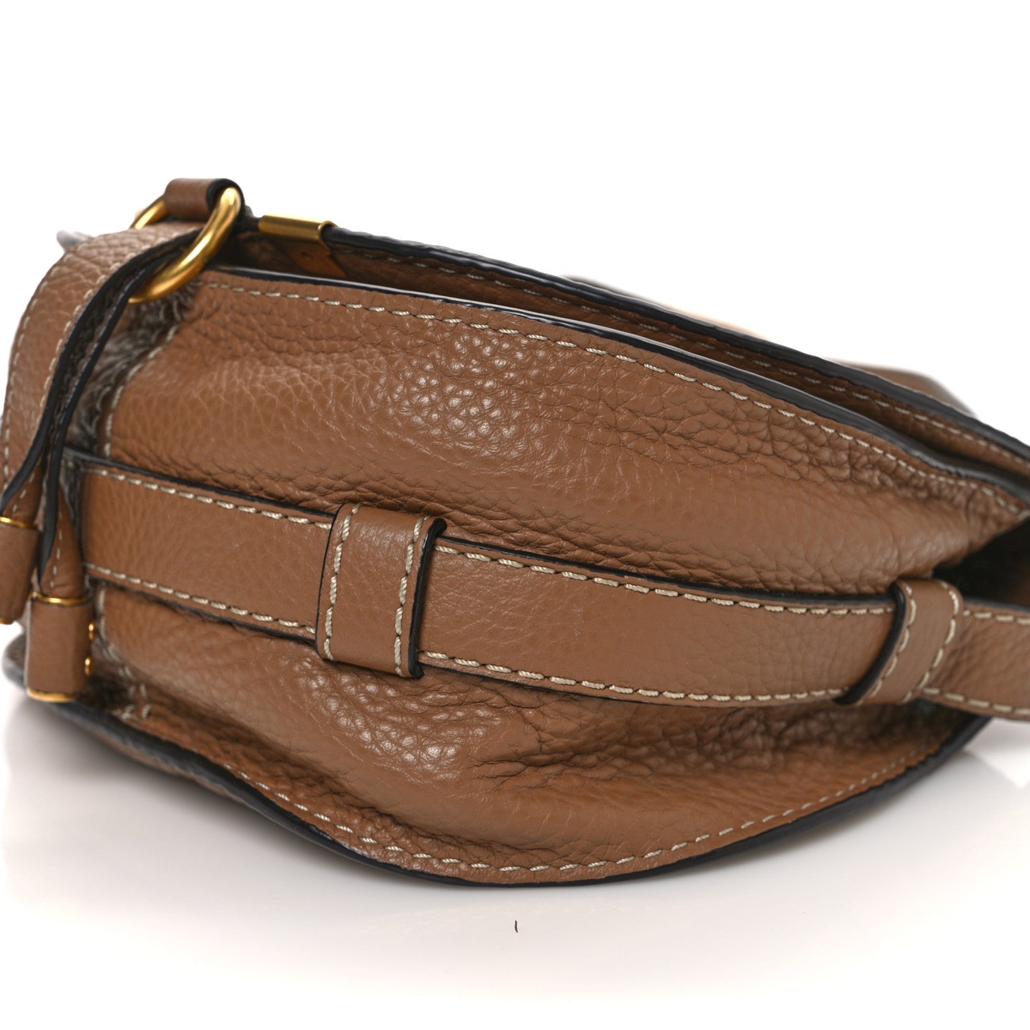 Chloe Calfskin Mini Marcie Round Crossbody Bag Nut 11 of 13