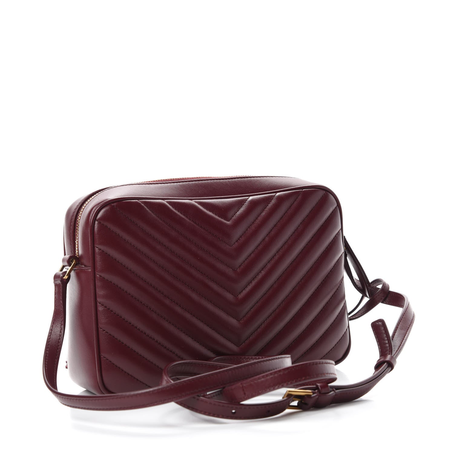 Saint Laurent Calfskin Matelasse Monogram Lou Camera Bag Dark Rouge 3 of 10