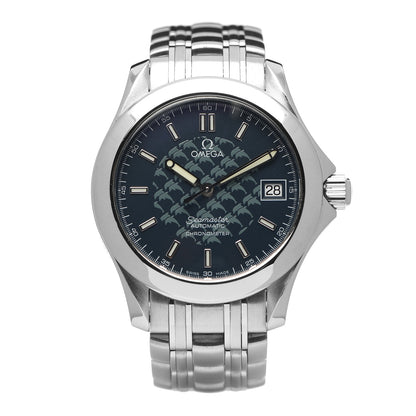 Omega Stainless Steel 36mm Seamaster Jacques Mayol Automatic Watch Blue 2500.80 1 of 7