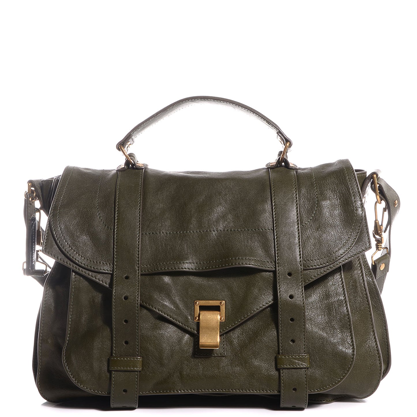 Lambskin PS1 Extra Large Satchel Military