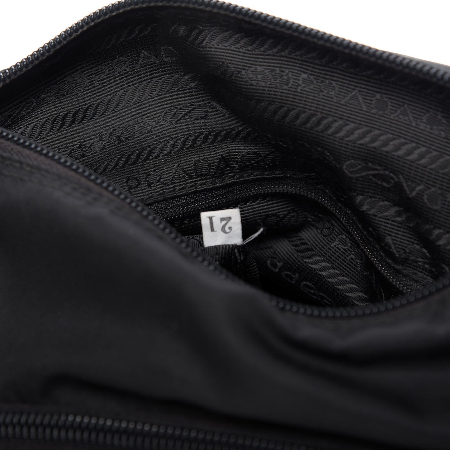 Nylon Tessuto Messenger Bag Black