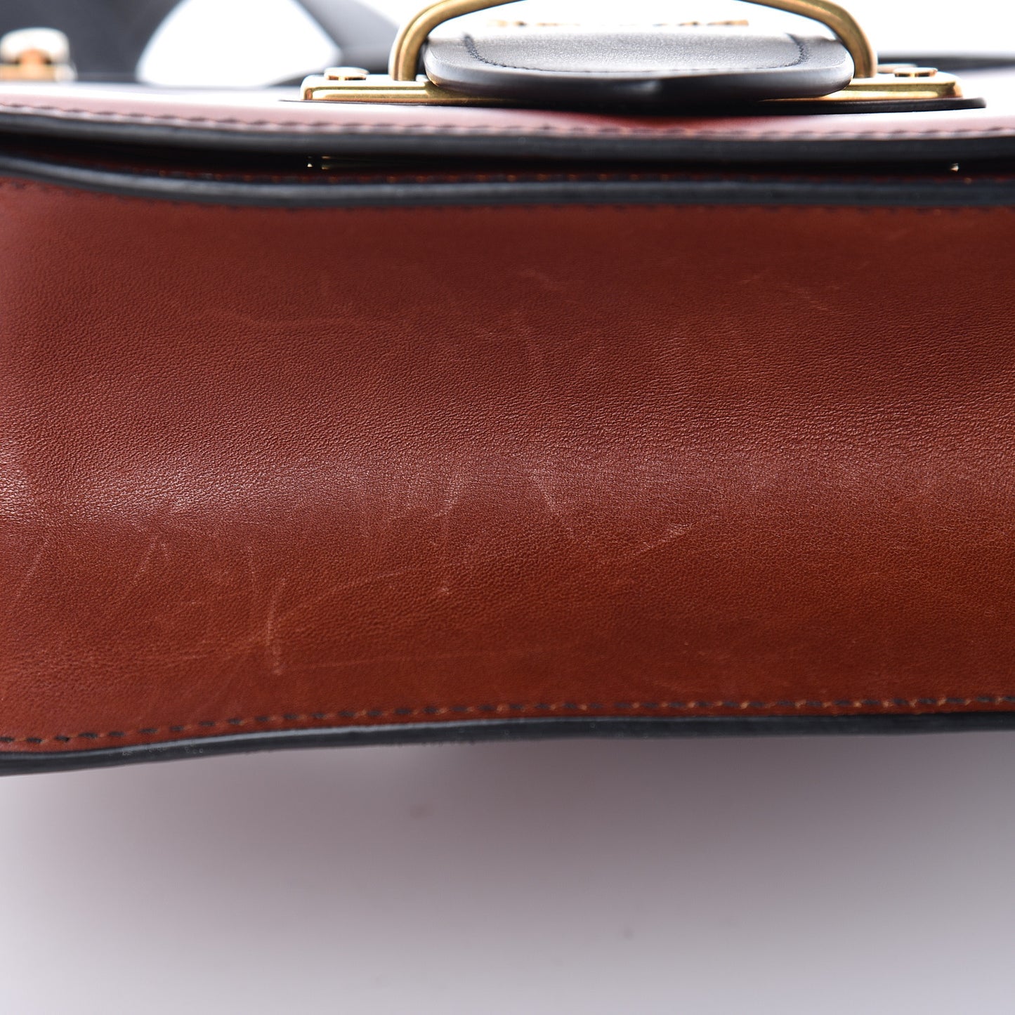 City Calf Saffiano Cahier Crossbody Bag Cotto Black