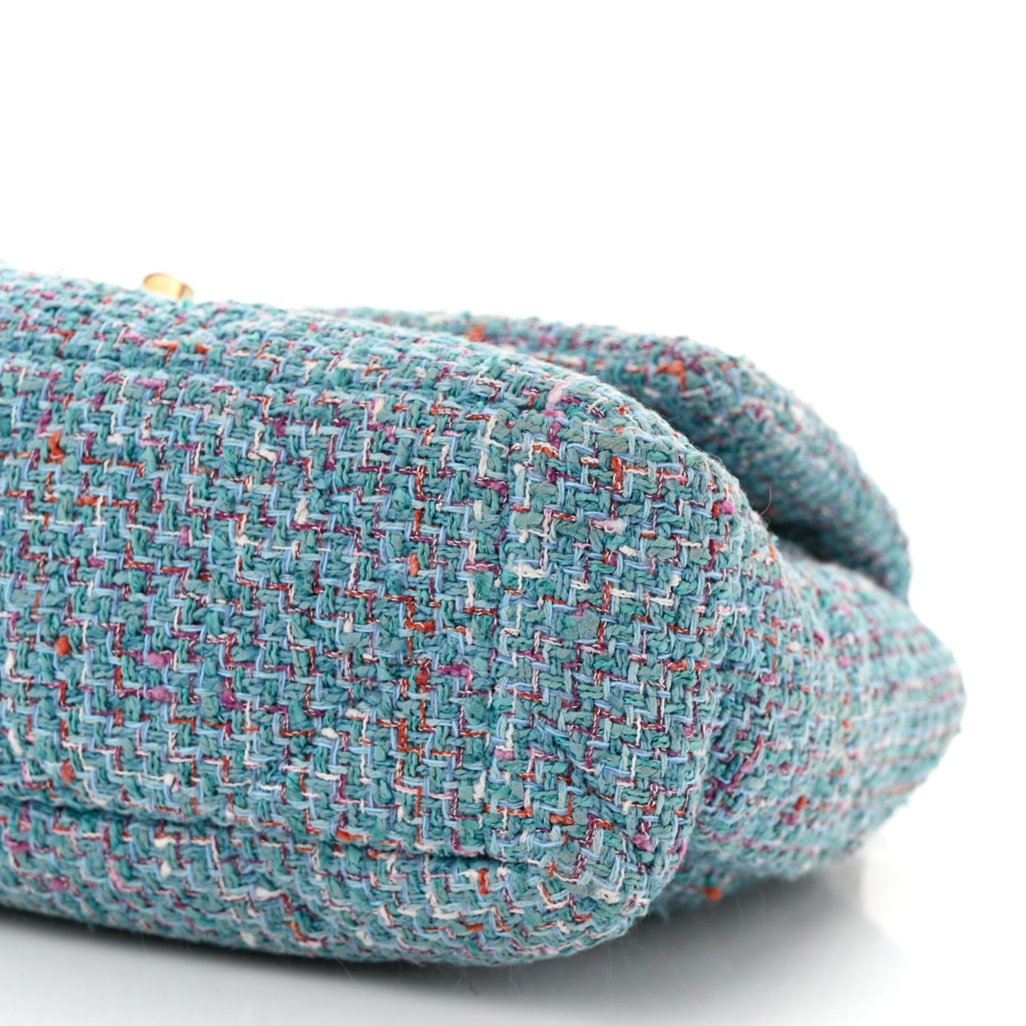 Tweed Quilted Large Chanel 19 Flap Blue