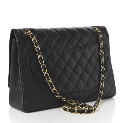 Chanel Caviar Quilted Maxi Single Flap Black 3 of 12