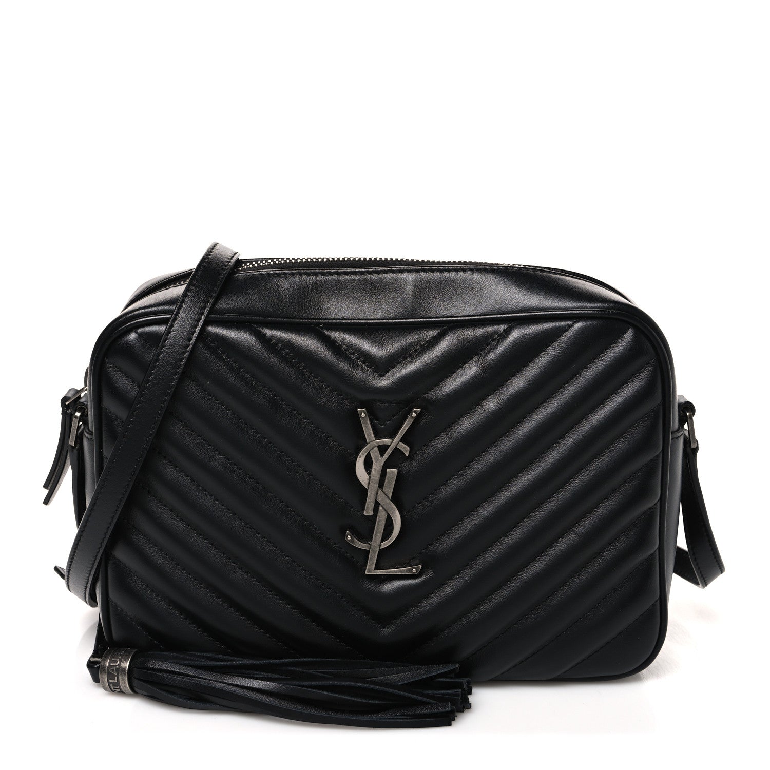 Saint Laurent Calfskin Matelasse Monogram Lou Camera Bag Black 1 of 10