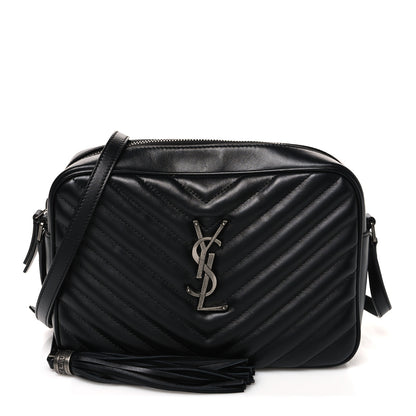 Saint Laurent Calfskin Matelasse Monogram Lou Camera Bag Black 1 of 10