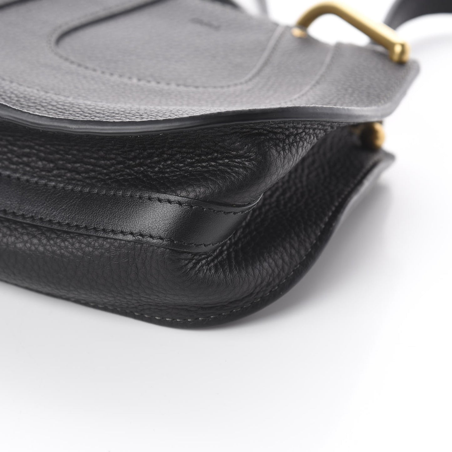 Grained Calfskin Nano Hayley Hobo Black