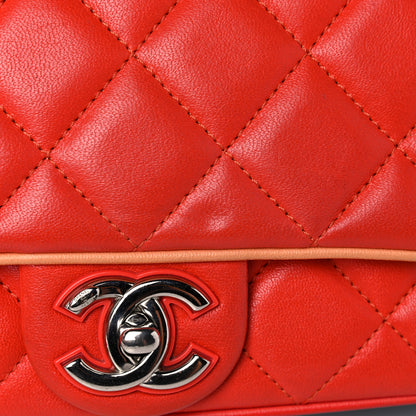 Chanel Lambskin Plexiglass Quilted Small Cuba Color Flap Red Multicolor 17 of 17