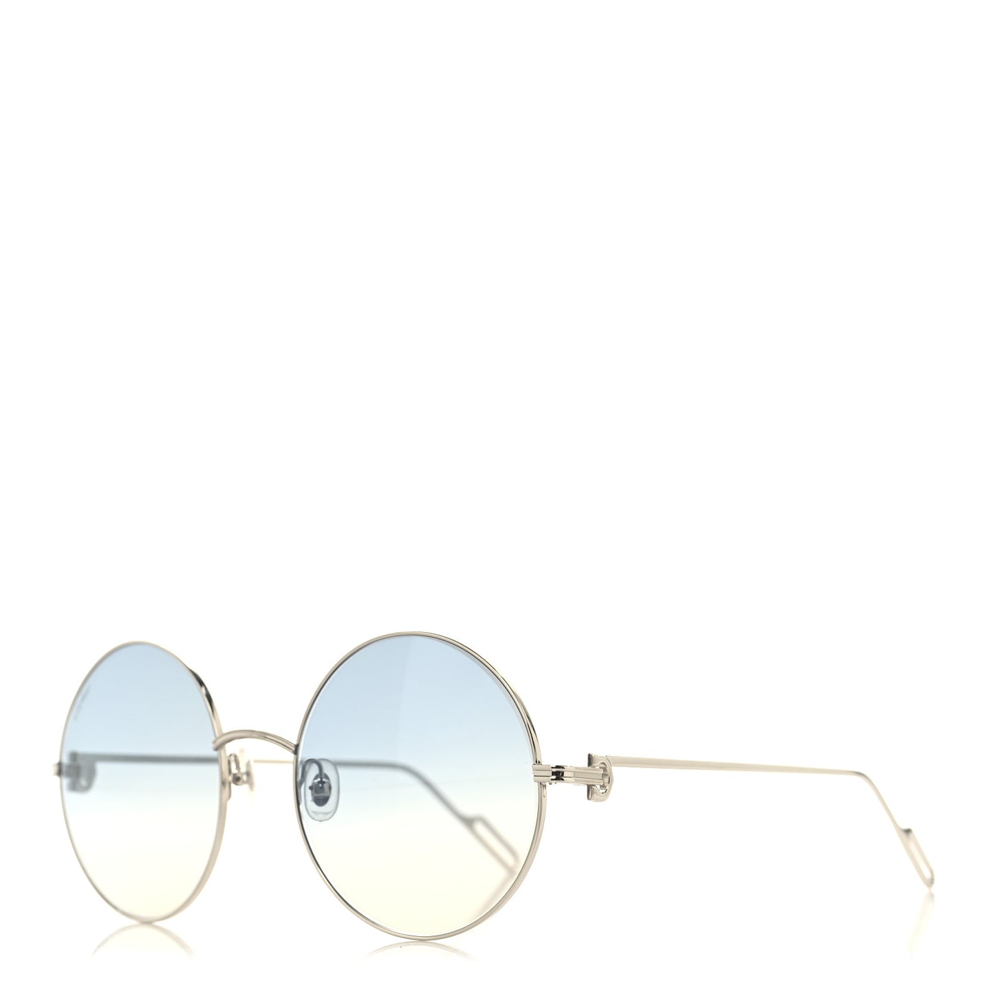 Premiere De Cartier Round Sunglasses CT0156S Blue Silver