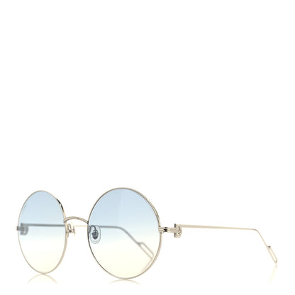 Cartier Premiere De Cartier Round Sunglasses CT0156S Blue Silver 1 of 7