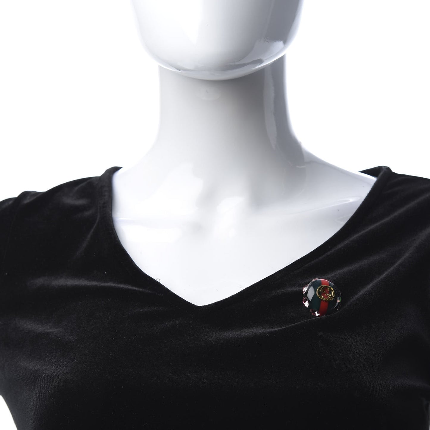 Resin Strass Vintage Web Stud Pin Red Green