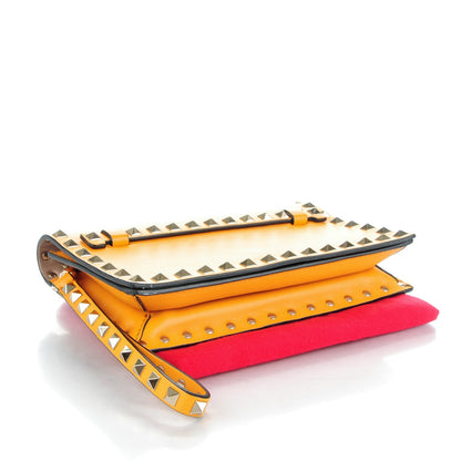 Valentino Garavani Nappa Small Rockstud Wristlet Clutch Melon Sorbet 4 of 7