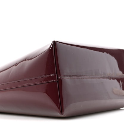 Saint Laurent Patent Calfskin Rendez-Vous Hobo Dark Red Wine 10 of 12