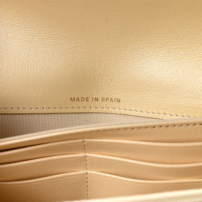 Chanel Iridescent Lambskin Quilted CC Flap Wallet Beige 7 of 9