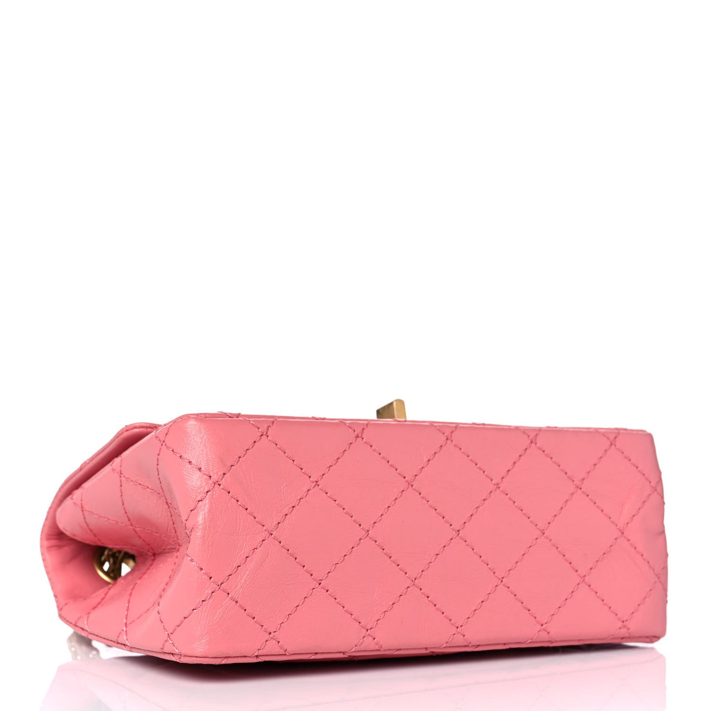 Aged Calfskin Quilted 2.55 Reissue Mini Flap Pink
