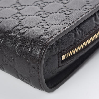 Gucci Guccissima Zip Clutch Dark Brown 9 of 9