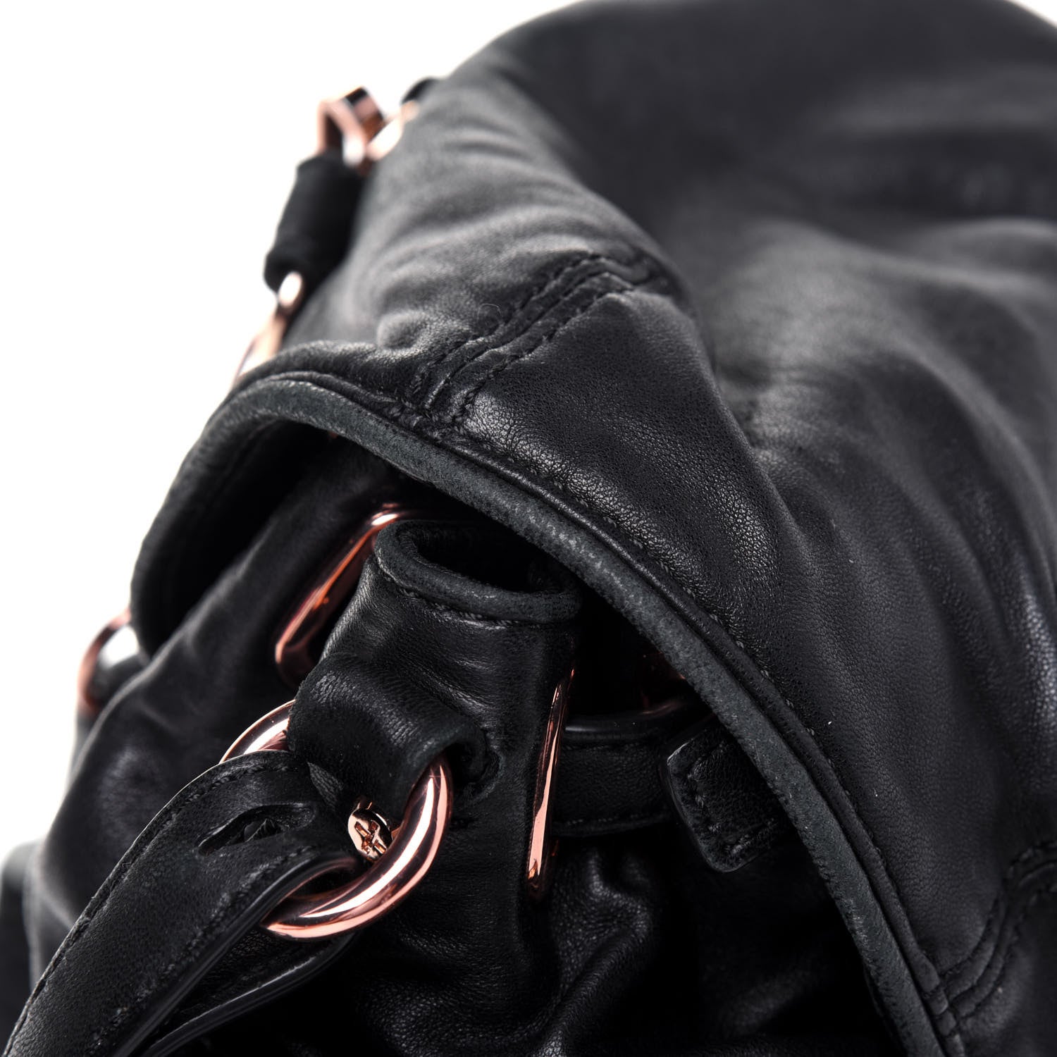 Alexander Wang Lambskin Mini Marti Backpack Washed Black Rose Gold Hardware 18 of 25