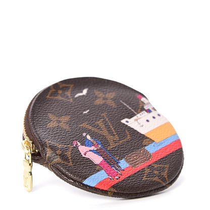 Louis Vuitton Monogram 2016 Christmas Animation Round Coin Purse Rouge 3 of 5