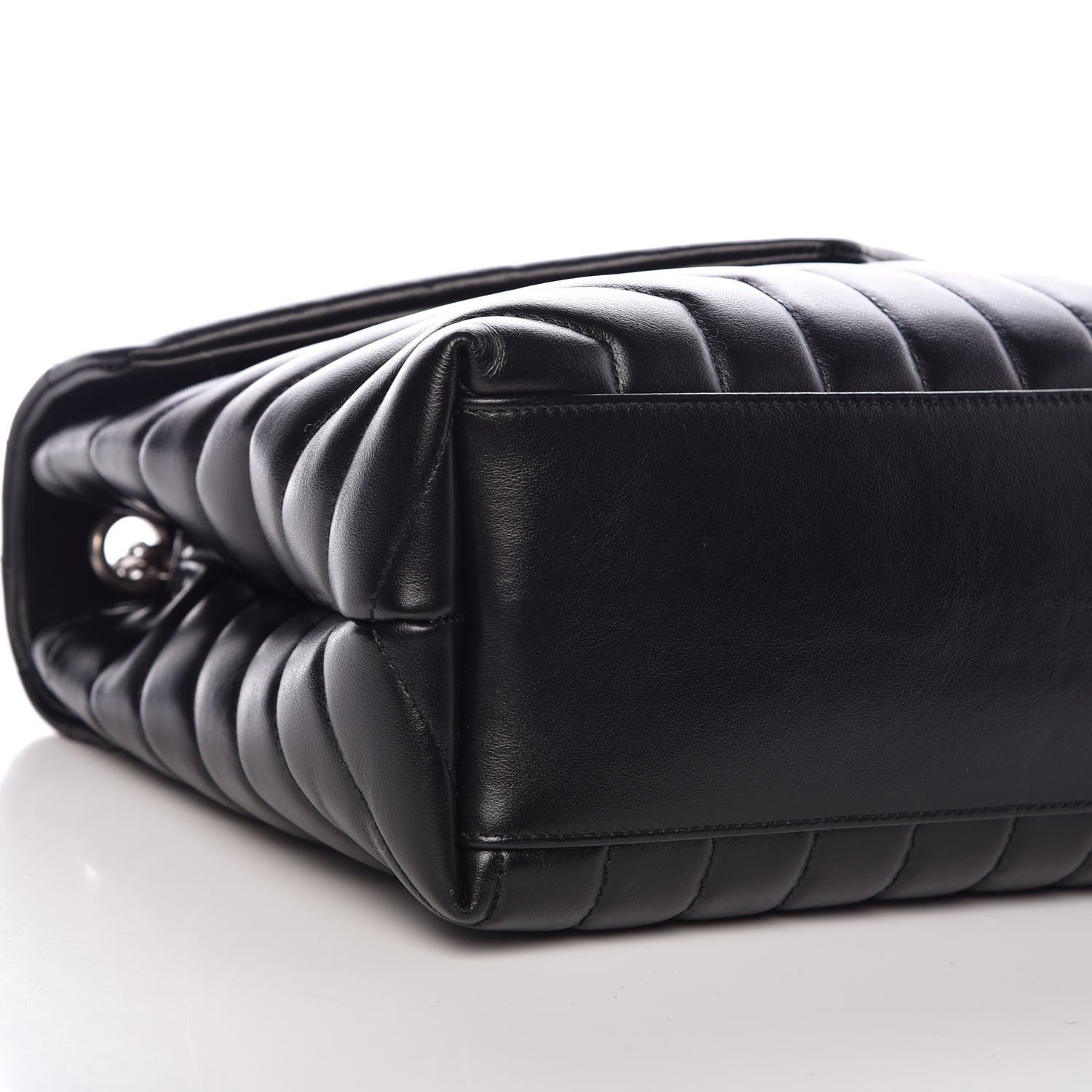 Saint Laurent Calfskin Y Quilted Monogram Medium Loulou Chain Satchel Black 9 of 10