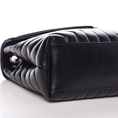 Saint Laurent Calfskin Y Quilted Monogram Medium Loulou Chain Satchel Black 9 of 10